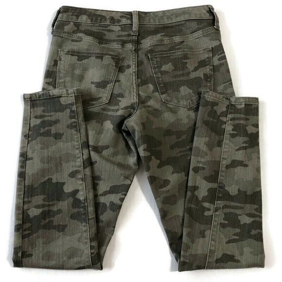 Universal Thread Womens Jeans Size 4 27R High Rise Skinny Green Camo Denim Jeans - Picture 5 of 8